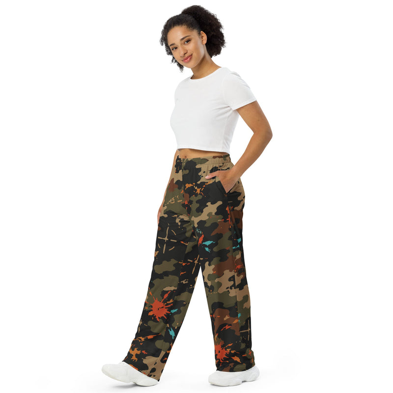 Friendly Fire Team Kill CAMO Unisex Wide-Leg Leisure Pants - Pant