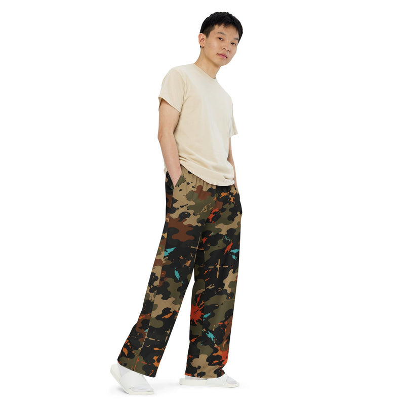 Friendly Fire Team Kill CAMO Unisex Wide-Leg Leisure Pants - Pant