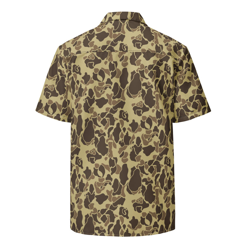 Frog Skin M1942 Beach CAMO Unisex Short-Sleeve Button Shirt - Button-Up