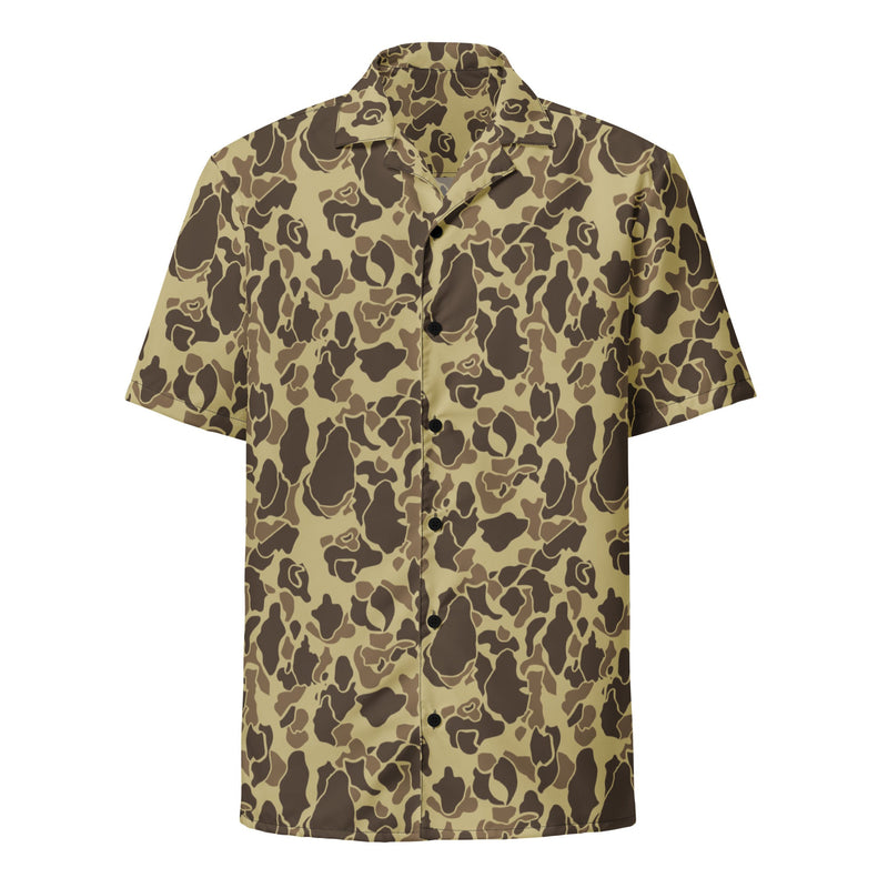 Frog Skin M1942 Beach CAMO Unisex Short-Sleeve Button Shirt - Button-Up