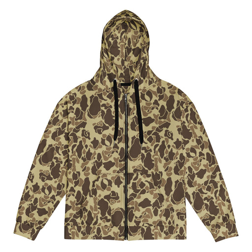 Frog Skin M1942 Beach CAMO Unisex Zip Hoodie - 2XS