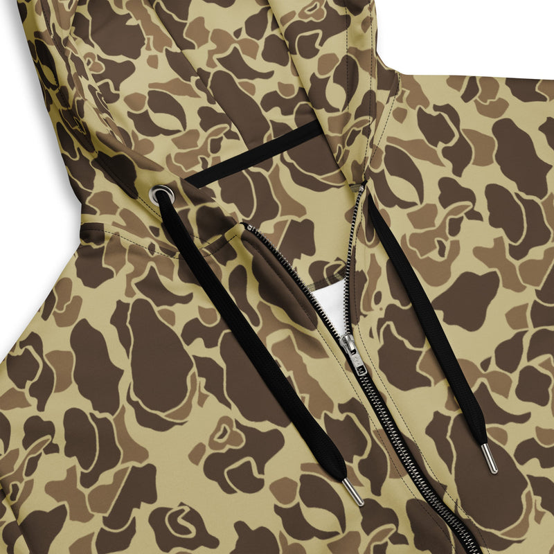 Frog Skin M1942 Beach CAMO Unisex Zip Hoodie