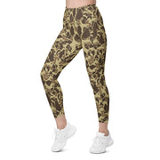 Frog Skin M1942 Beach CAMO Womens Leggings with Pockets - Women
