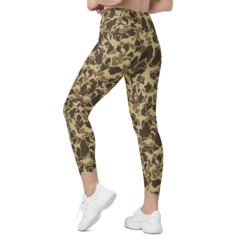Frog Skin M1942 Beach CAMO Womens Leggings with Pockets - Women