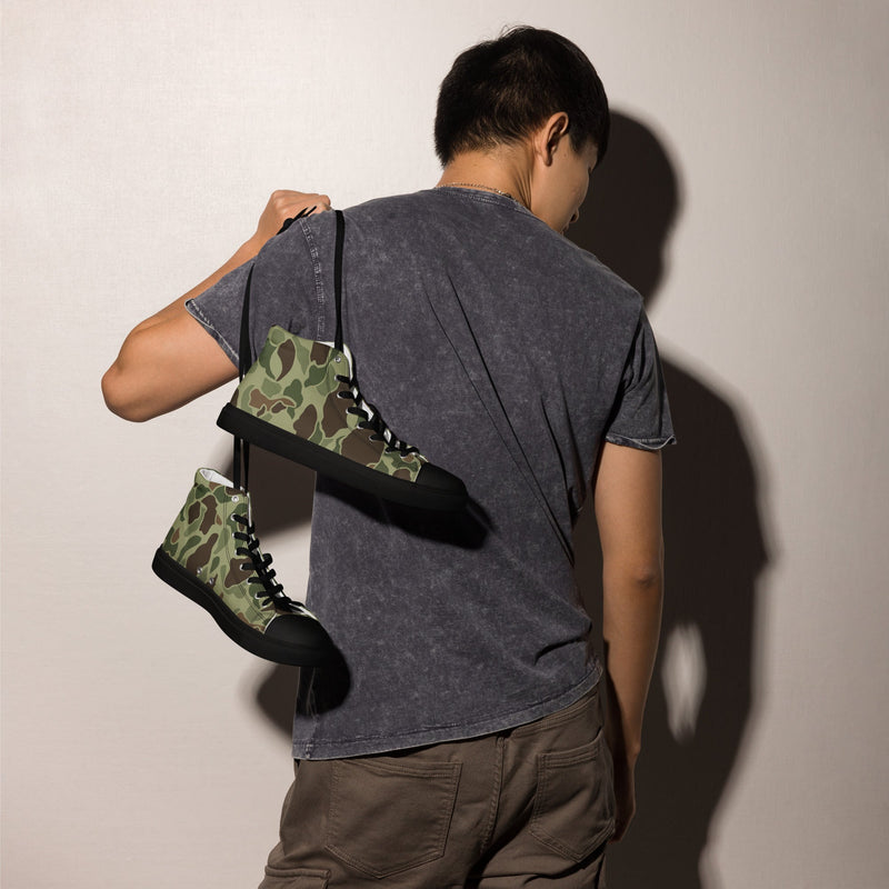 Frog Skin M1942 Jungle CAMO Mens High-Top Canvas Shoes