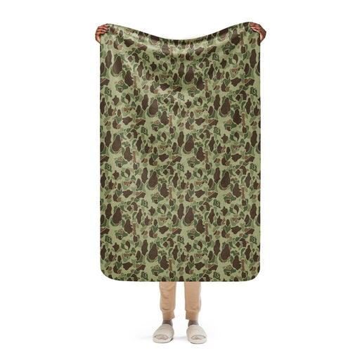 Frog Skin M1942 Jungle CAMO Sherpa Blanket - 37″×57″
