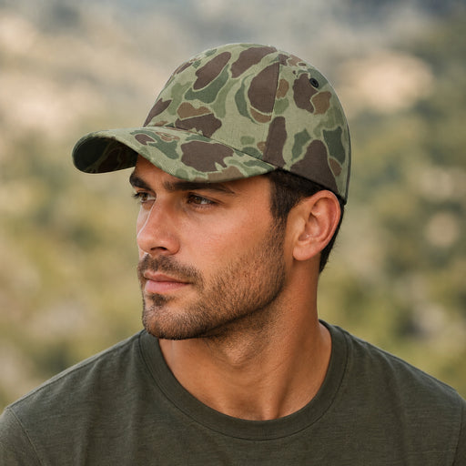 Frog Skin M1942 Jungle CAMO Snapback Ball Cap - U / White - Head