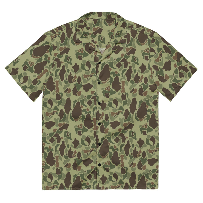 Frog Skin M1942 Jungle CAMO Unisex Short-Sleeve Button Shirt - Button-Up