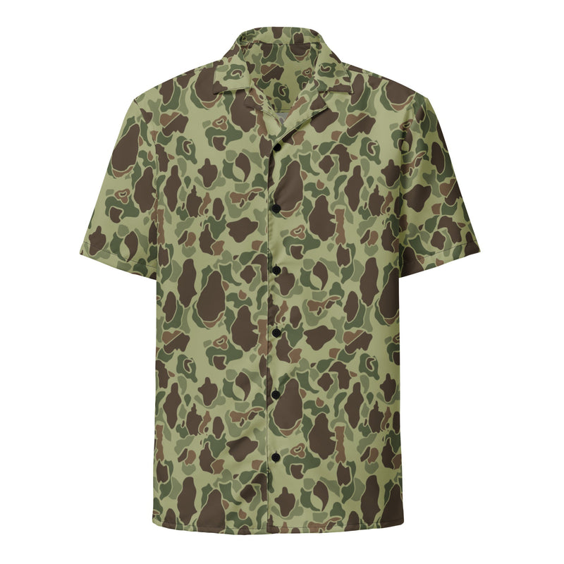 Frog Skin M1942 Jungle CAMO Unisex Short-Sleeve Button Shirt - Button-Up