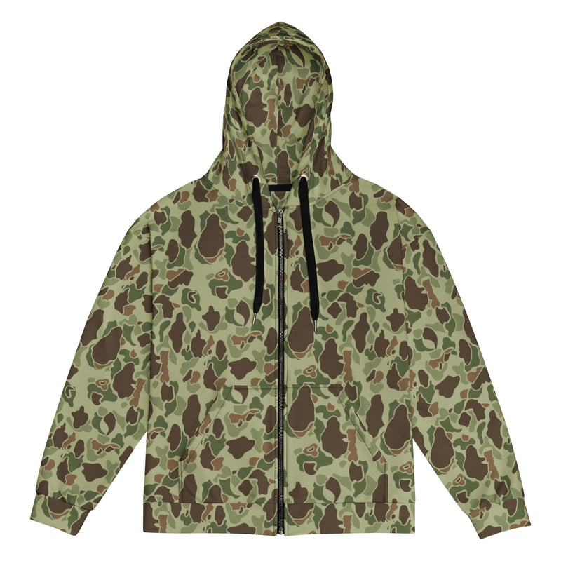 Frog Skin M1942 Jungle CAMO Unisex Zip Hoodie - 2XS