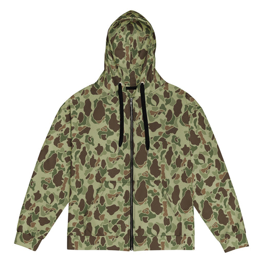 Frog Skin M1942 Jungle CAMO Unisex Zip Hoodie - 2XS
