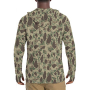 Frog Skin Multi-terrain CAMO Mens Sunscreen Sports Hoodie With Thumb Holes