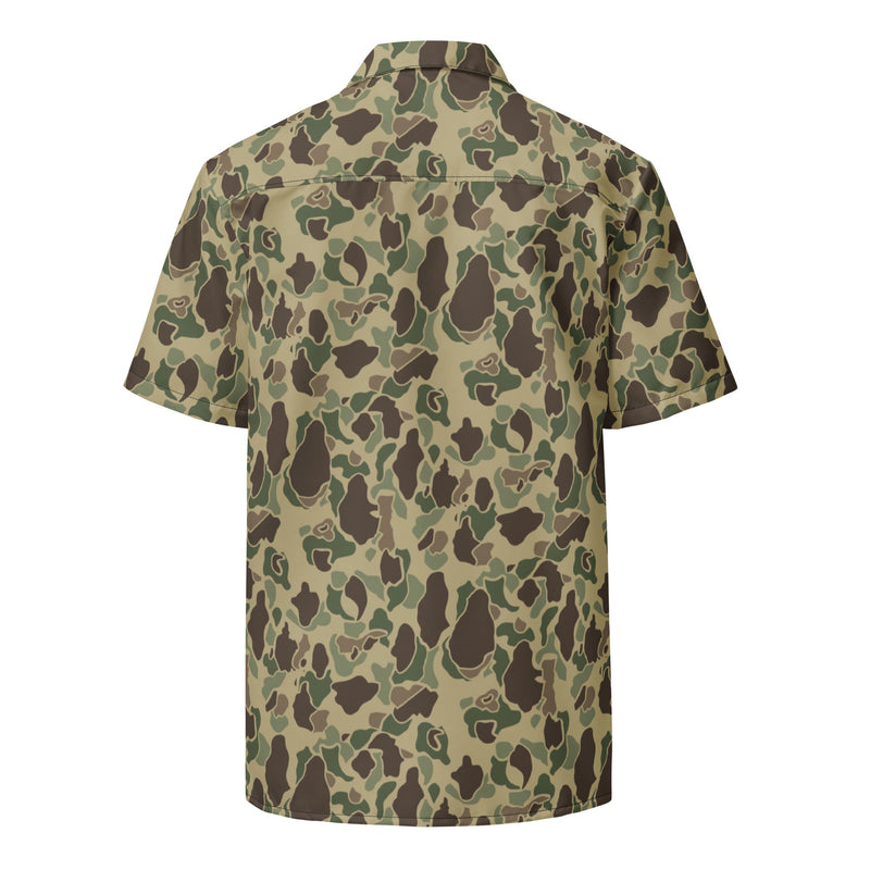 Frog Skin Multi-terrain CAMO Unisex Short-Sleeve Button Shirt - Button-Up