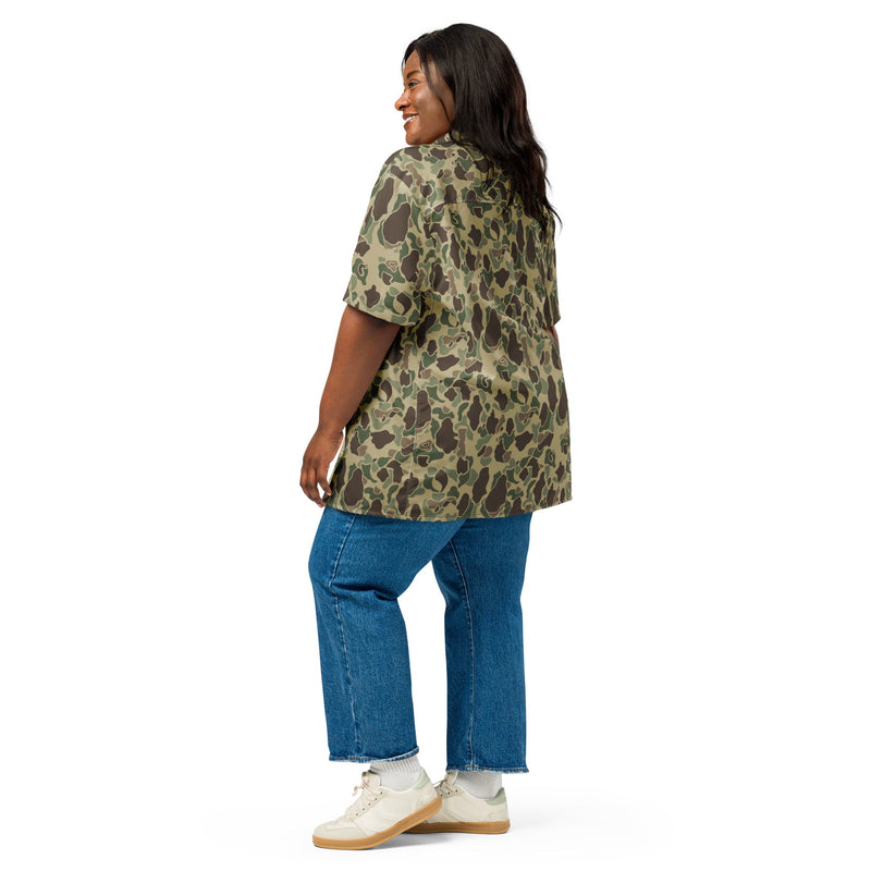Frog Skin Multi-terrain CAMO Unisex Short-Sleeve Button Shirt - Button-Up