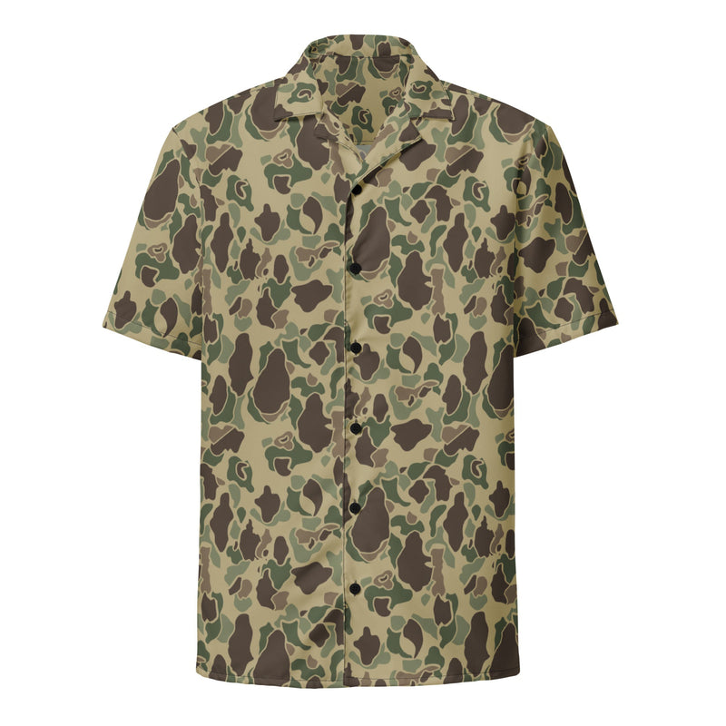 Frog Skin Multi-terrain CAMO Unisex Short-Sleeve Button Shirt - Button-Up