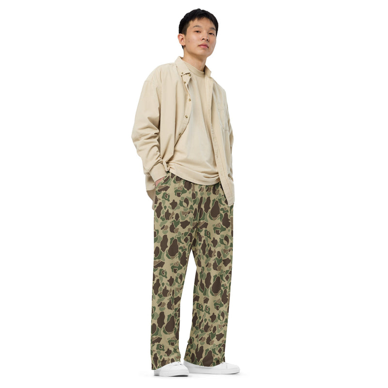 Frog Skin Multi-terrain CAMO Unisex Wide-Leg Leisure Pants - Pant