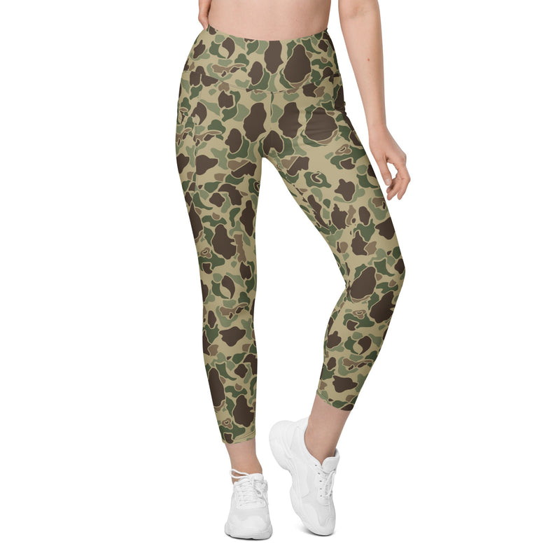 Frog Skin Multi-terrain CAMO Womens Leggings with Pockets - Women