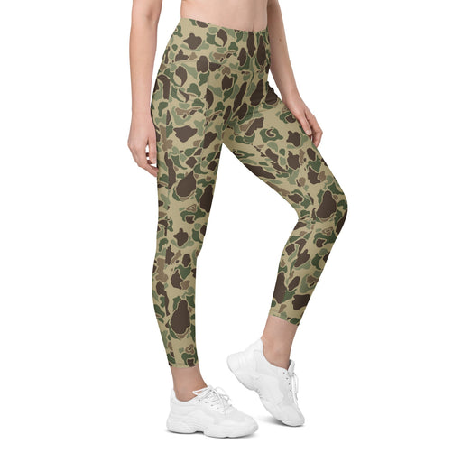 Frog Skin Multi-terrain CAMO Womens Leggings with Pockets - 2XS - Women