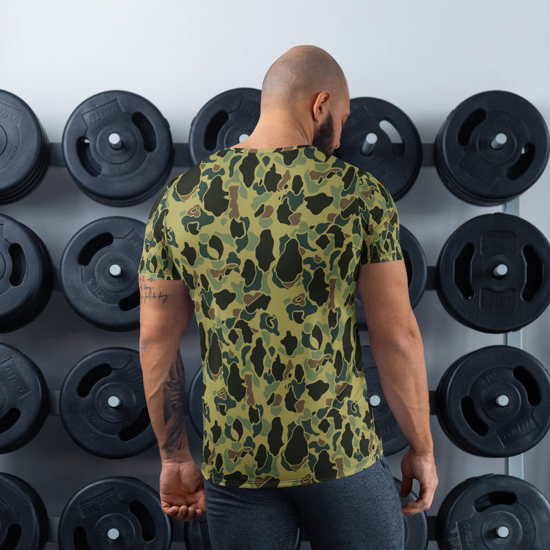 Frog Skin Olive Canopy CAMO Mens Athletic T-Shirt - Shirt