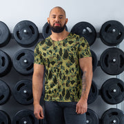 Frog Skin Olive Canopy CAMO Mens Athletic T-Shirt - XS - Shirt