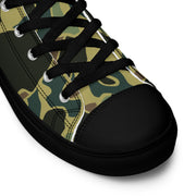 Frog Skin Olive Canopy CAMO Mens High-Top Canvas Shoes