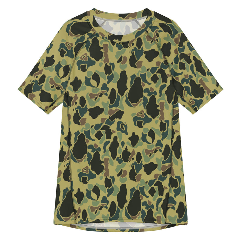 Frog Skin Olive Canopy CAMO Mens Short-Sleeve Rash Guard - 2XS - SS
