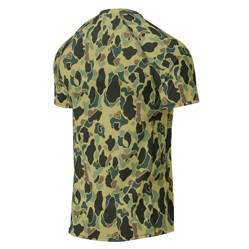 Frog Skin Olive Canopy CAMO Mens Short-Sleeve Rash Guard - SS