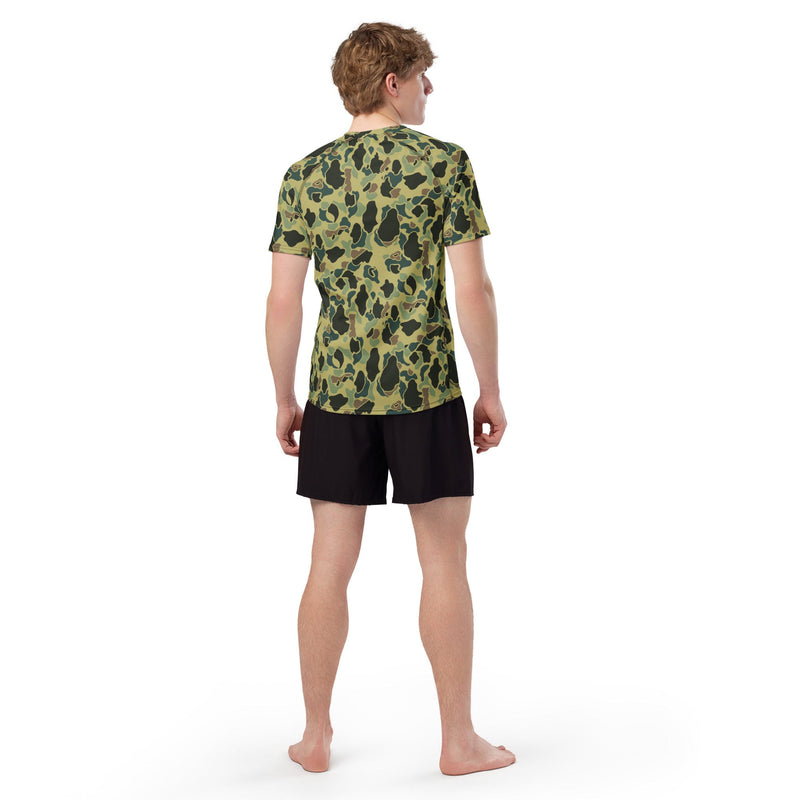 Frog Skin Olive Canopy CAMO Mens Short-Sleeve Rash Guard - SS