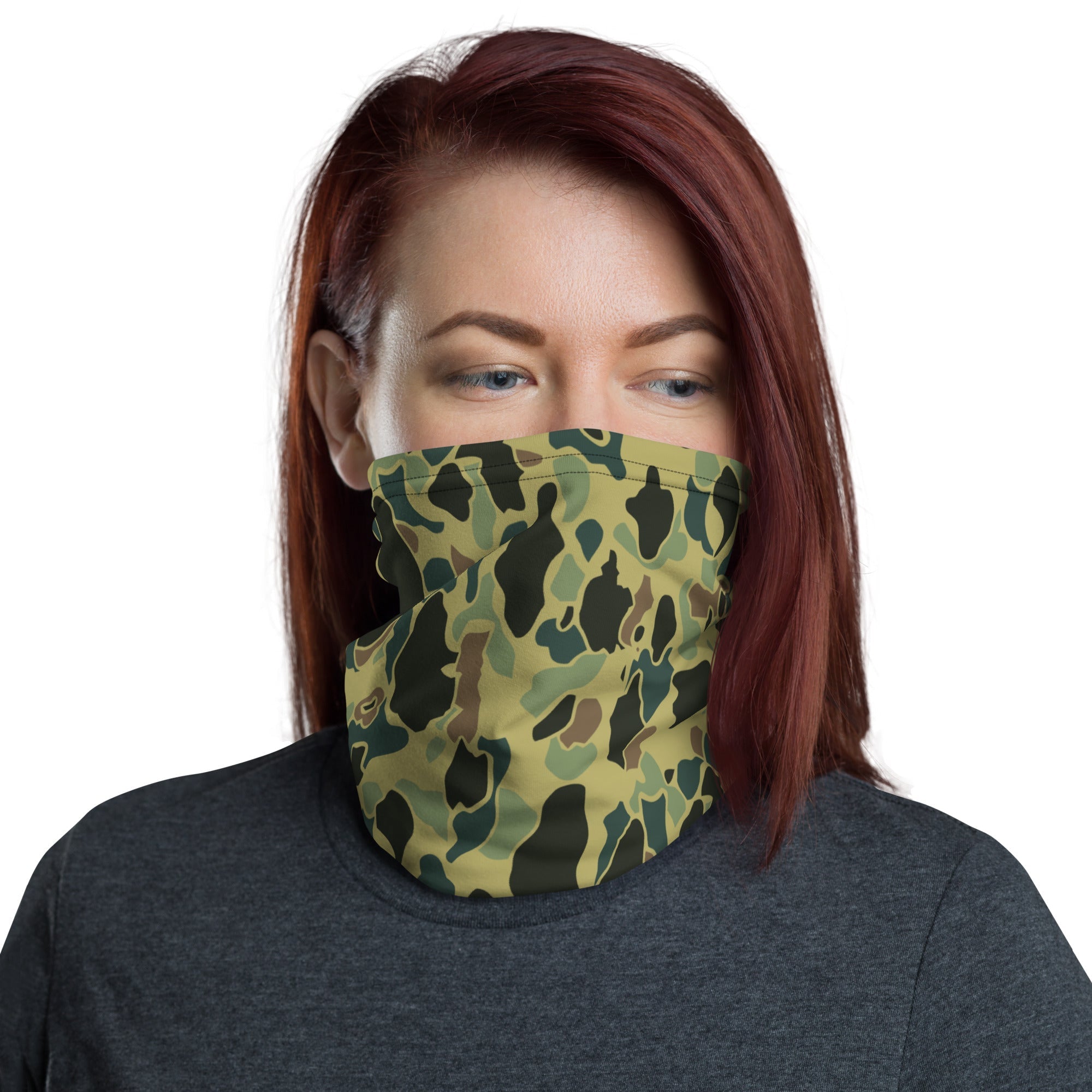CAMO HQ - Frog Skin Olive Canopy CAMO Neck gaiter - Worldwide Shipping