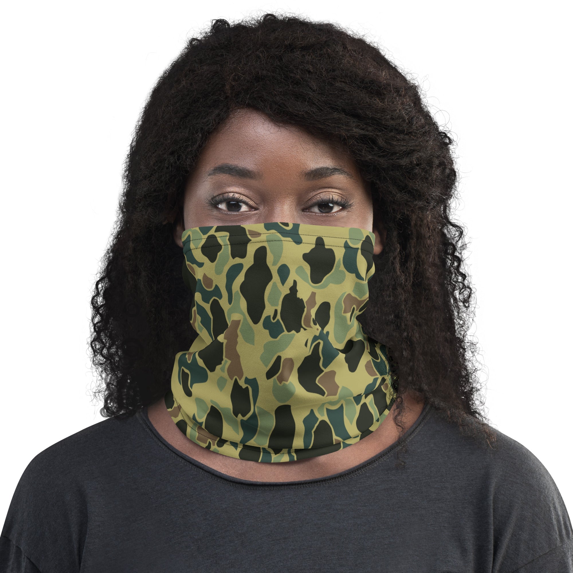 CAMO HQ - Frog Skin Olive Canopy CAMO Neck gaiter - Worldwide Shipping