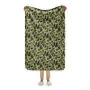 Frog Skin Olive Canopy CAMO Sherpa Blanket - 37″×57″