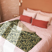 Frog Skin Olive Canopy CAMO Sherpa Blanket