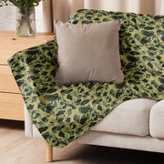 Frog Skin Olive Canopy CAMO Sherpa Blanket