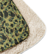 Frog Skin Olive Canopy CAMO Sherpa Blanket