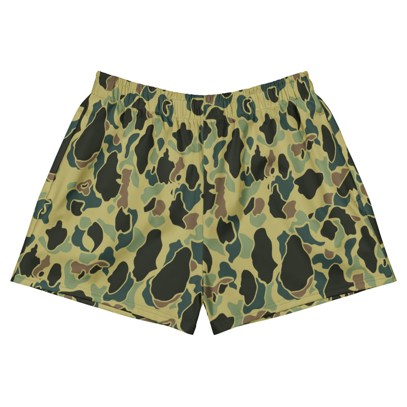 Frog Skin Olive Canopy CAMO Unisex Athletic Shorts