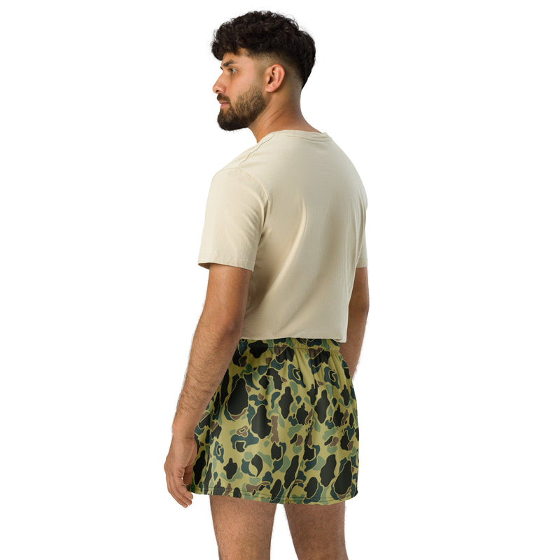 Frog Skin Olive Canopy CAMO Unisex Athletic Shorts