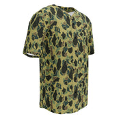Frog Skin Olive Canopy CAMO Unisex Baseball Jersey