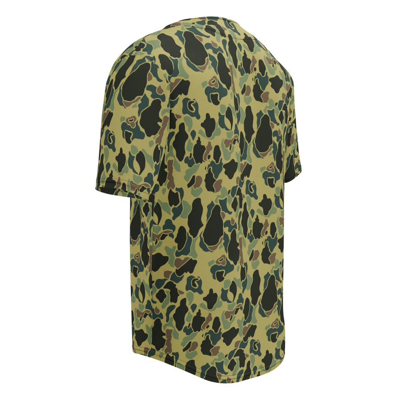 Frog Skin Olive Canopy CAMO Unisex Baseball Jersey