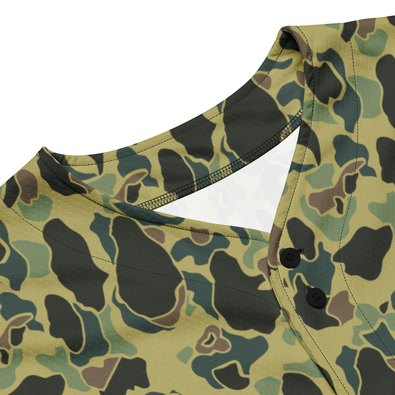 Frog Skin Olive Canopy CAMO Unisex Baseball Jersey
