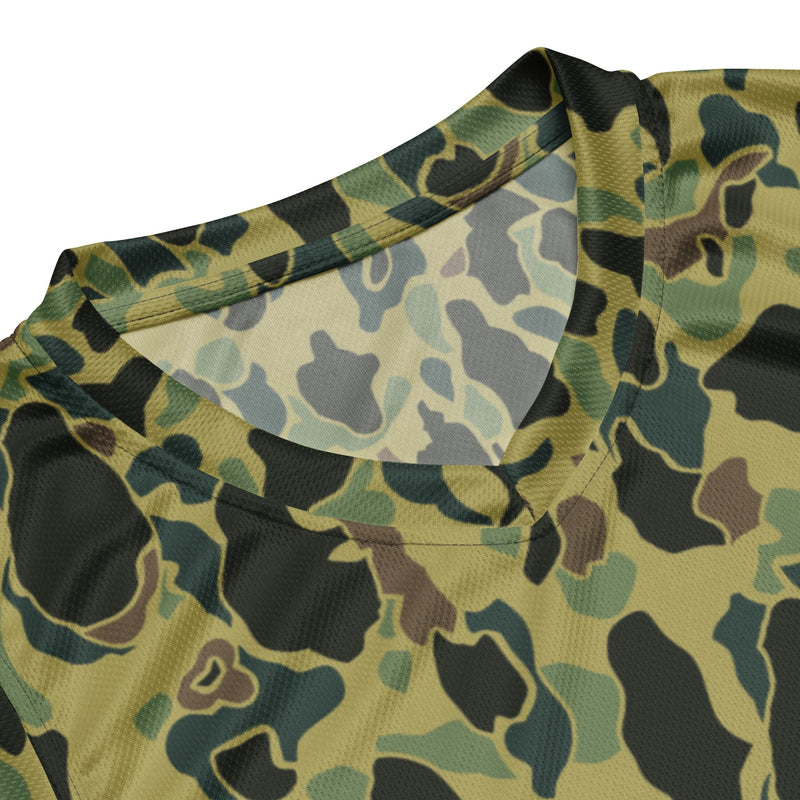 Frog Skin Olive Canopy CAMO Unisex Basketball Jersey