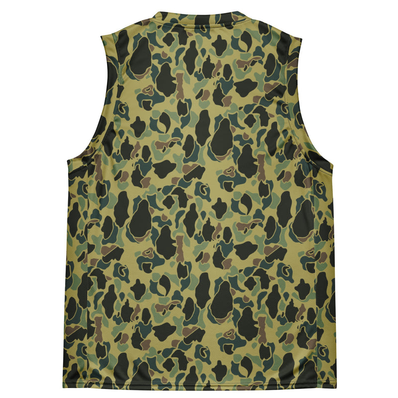 Frog Skin Olive Canopy CAMO Unisex Basketball Jersey