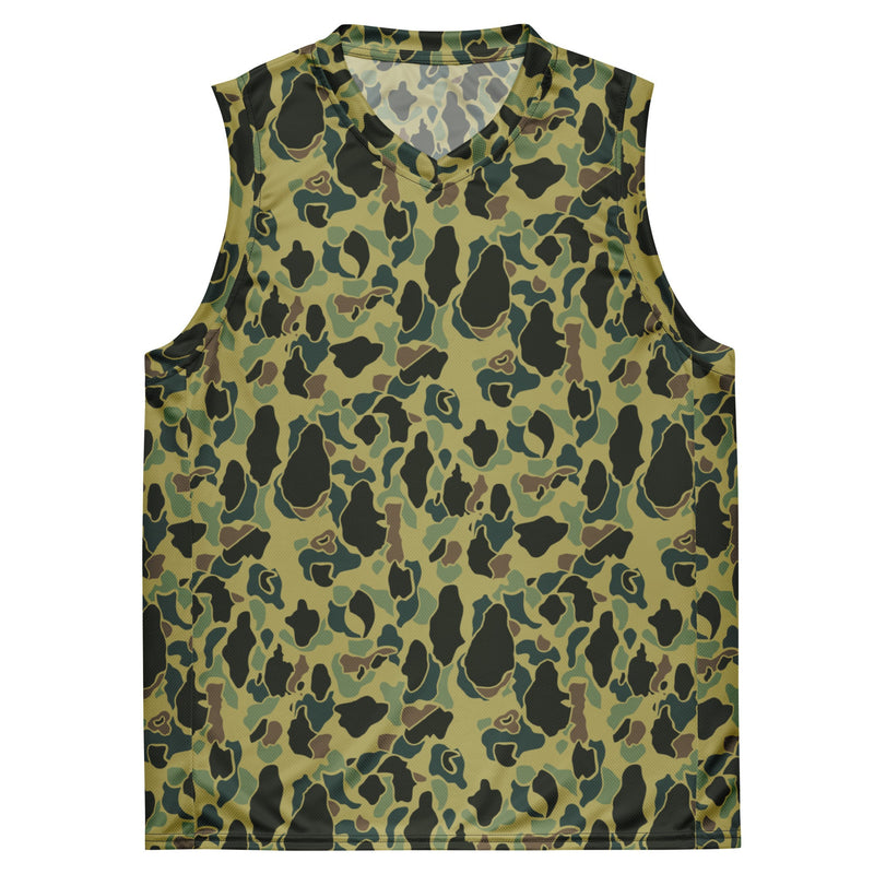 Frog Skin Olive Canopy CAMO Unisex Basketball Jersey