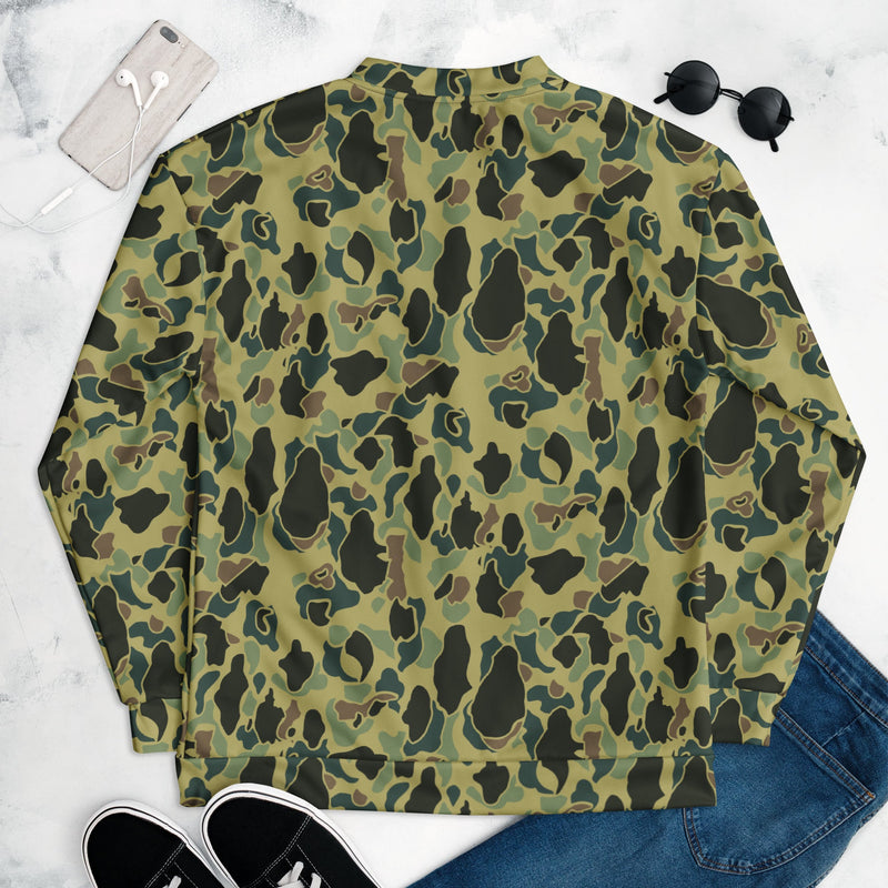 Frog Skin Olive Canopy CAMO Unisex Bomber Jacket