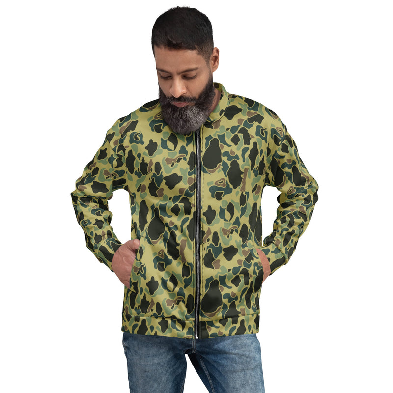 Frog Skin Olive Canopy CAMO Unisex Bomber Jacket