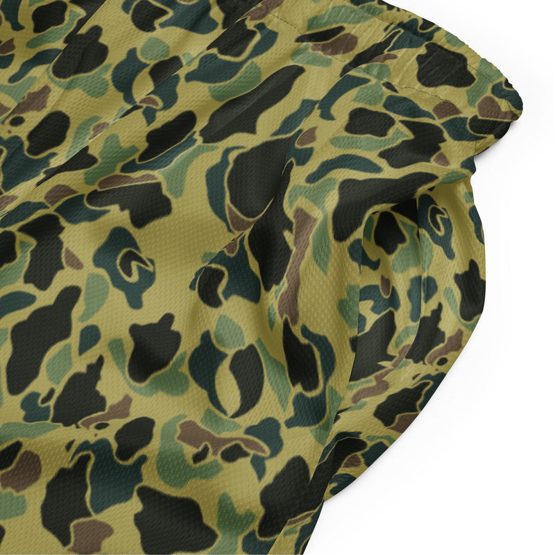 Frog Skin Olive Canopy CAMO Unisex Mesh Shorts