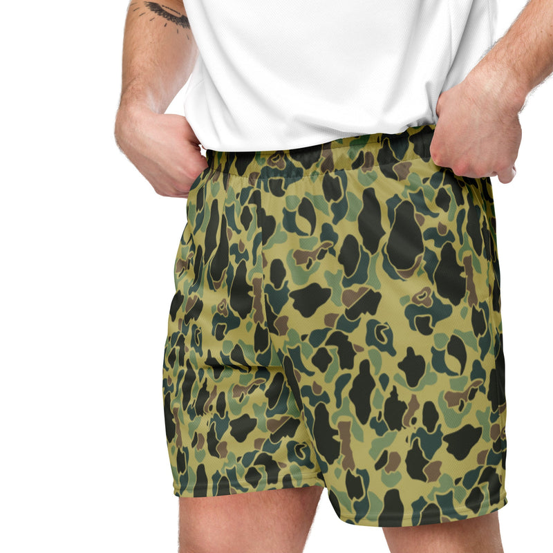 Frog Skin Olive Canopy CAMO Unisex Mesh Shorts