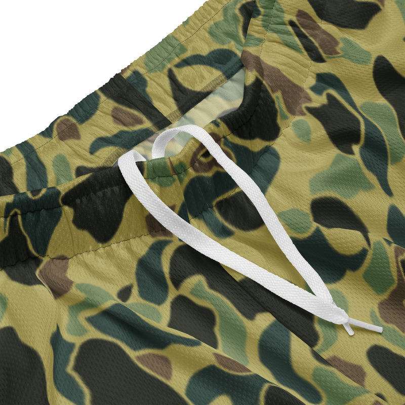 Frog Skin Olive Canopy CAMO Unisex Mesh Shorts