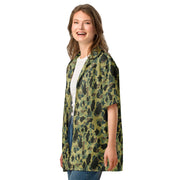 Frog Skin Olive Canopy CAMO Unisex Short-Sleeve Button Shirt - Button-Up