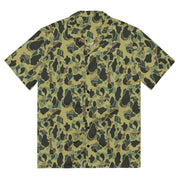 Frog Skin Olive Canopy CAMO Unisex Short-Sleeve Button Shirt - Button-Up