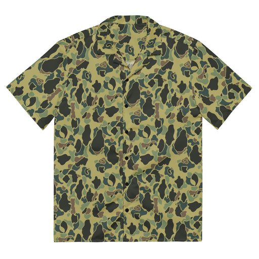 Frog Skin Olive Canopy CAMO Unisex Short-Sleeve Button Shirt - Button-Up